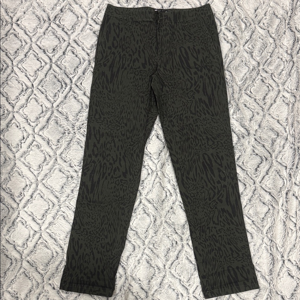 ASOS Olive & Black Animal Print Chinos